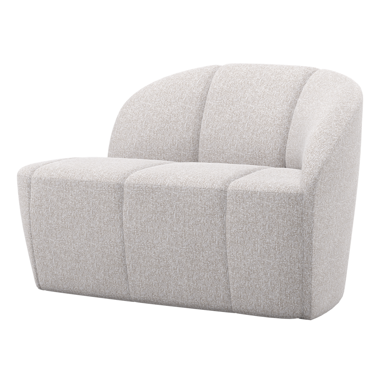 WOOOD 2-zits bankje rechts Mojo - Bouclé - Ecru Melange - 73x112x77