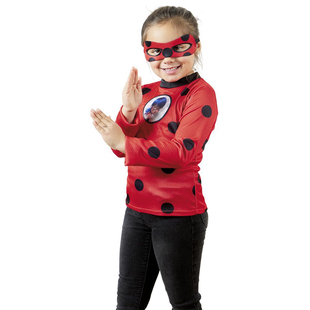 Déguisement enfant Lady Bug haut et masque 5/8 ans