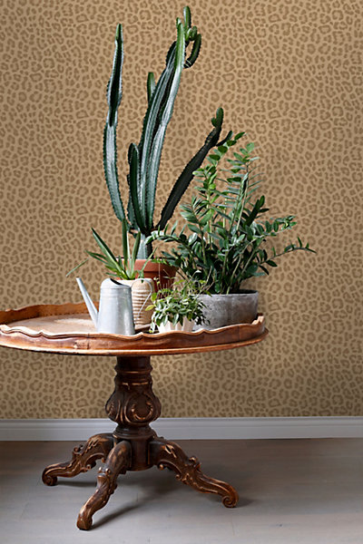 ESTAhome papier peint peau de léopard marron clair 53 cm x 10.05 m