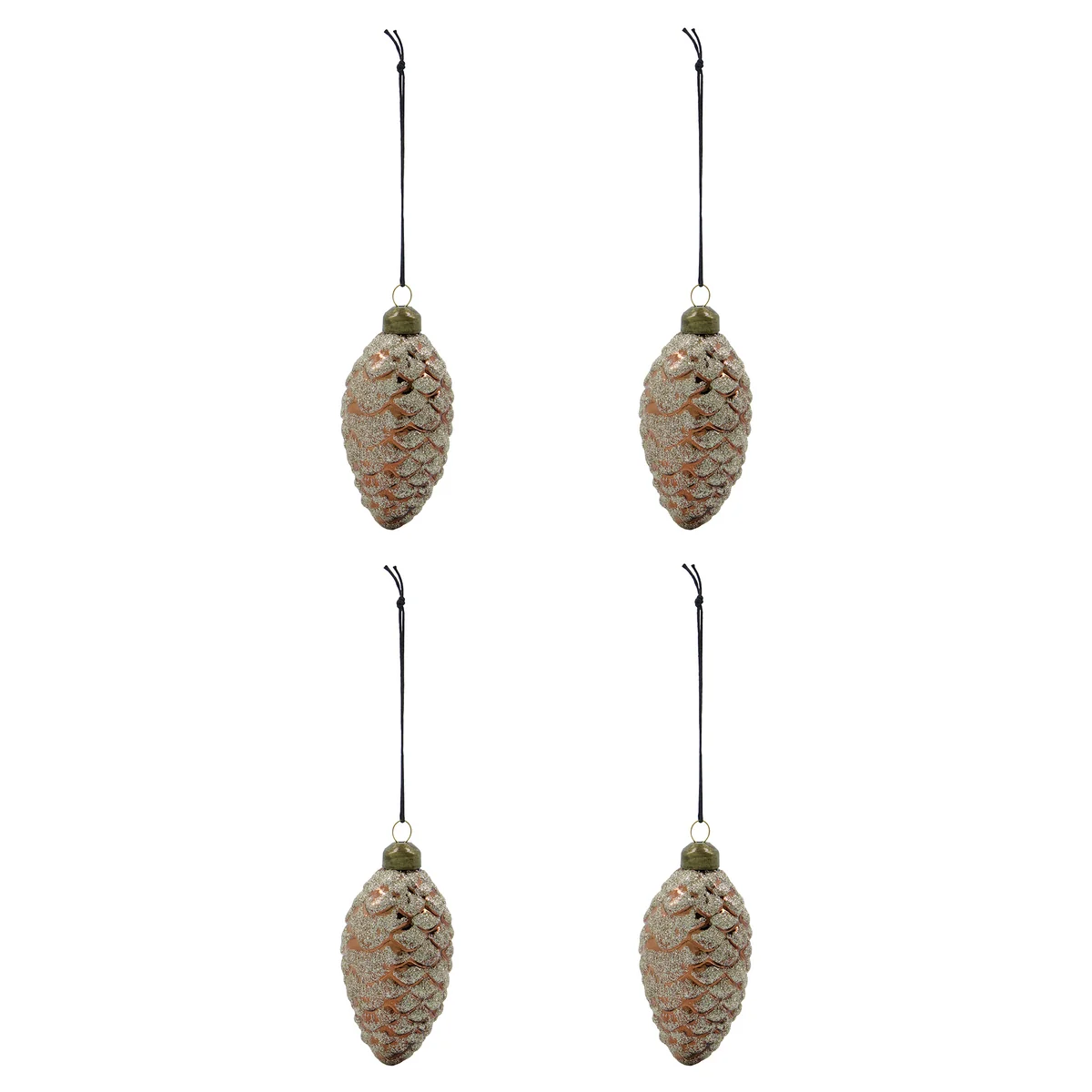 House Doctor - Cona Ornament, H 11 cm, braun (4er-Set)