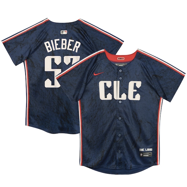 Shane Bieber Cleveland Guardians Nike Preschool 2024 City Connect Limited Jersey - Navy