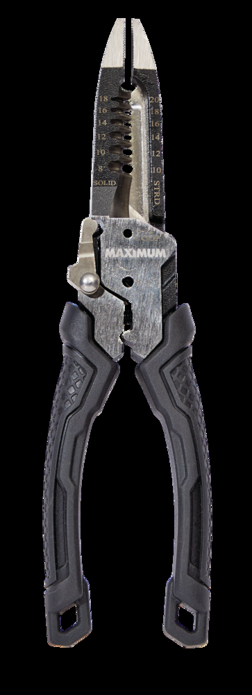 MAXIMUM 6-in-1 Wire Stripper, 8-18 Gauge, #6 and #8 Bolts, Comfort Grip Handles, Rust Resistant