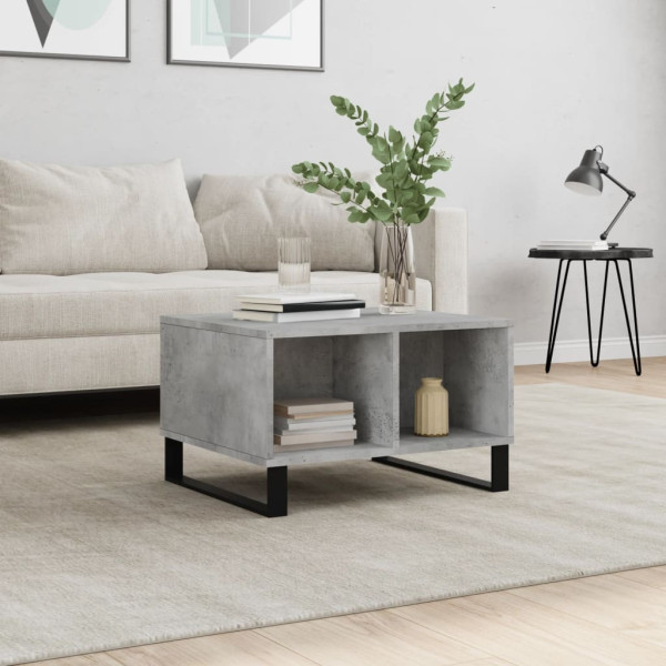 Stolik Kawowy Ława Stół Szary 60x50x36.5 Przegrody Do Salonu Do Pokoju
