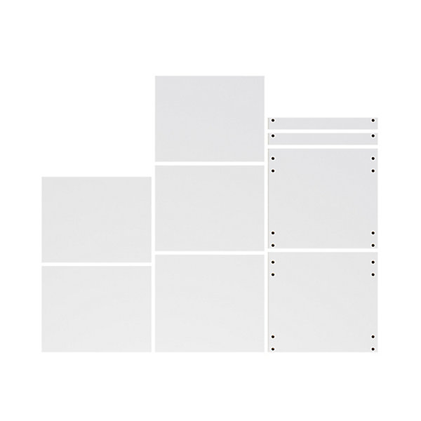 Ensemble de tablettes pour colonne blanc L.60 x P.57 cm Caraway Innovo GoodHome