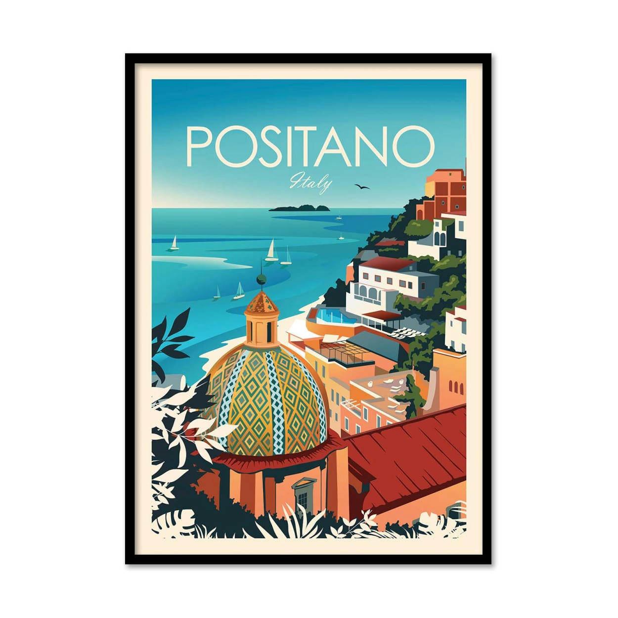 STUDIO INCEPTION - POSITANO ITALY - STUDIO INCEPTION - Affiche d'art 50 x 70 cm