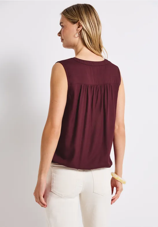 Blusentop in Unifarbe
