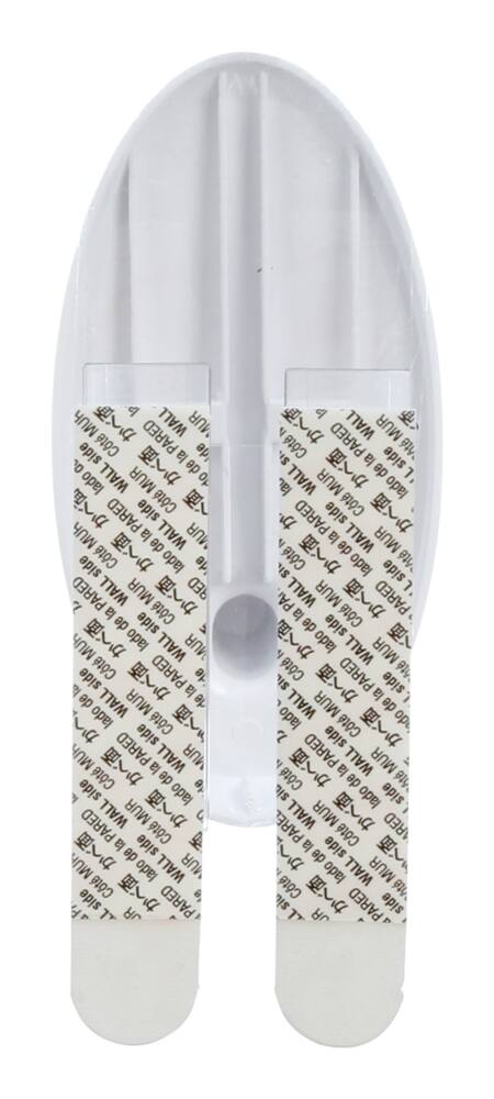 Command Large Clothes Hanger Organizing Hook with Adhesive Strips, White, 7.5-lbs, 1 Strip per Pack