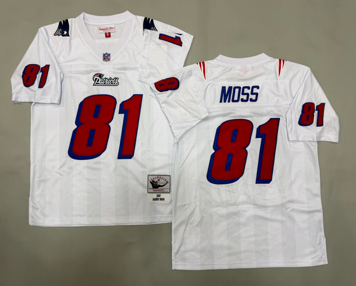 Randy Moss New England Patriots Authentic Throwback Retired Player Jersey