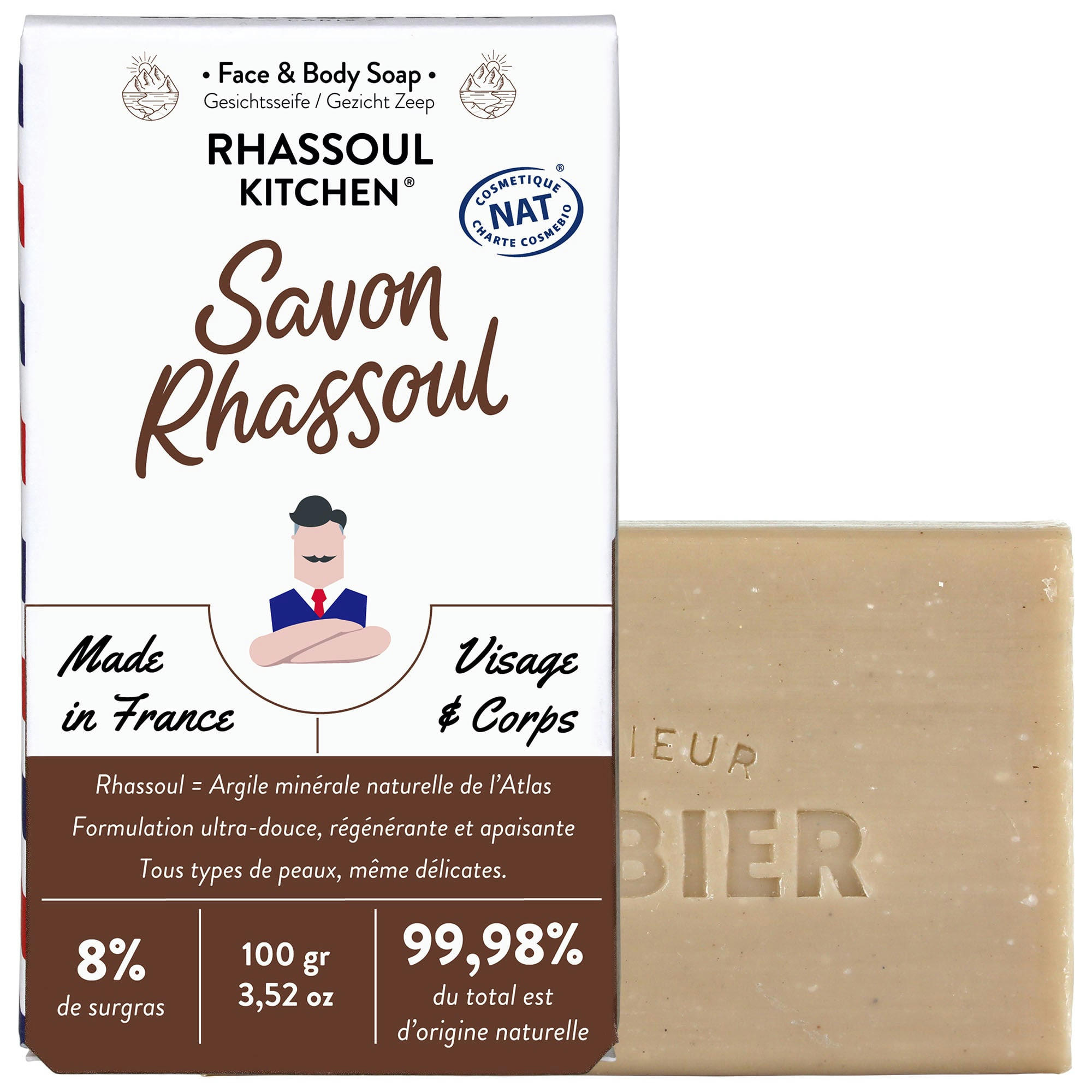 - RHASSOUL KITCHEN - Savon Équilibrant Naturel pour Hommes