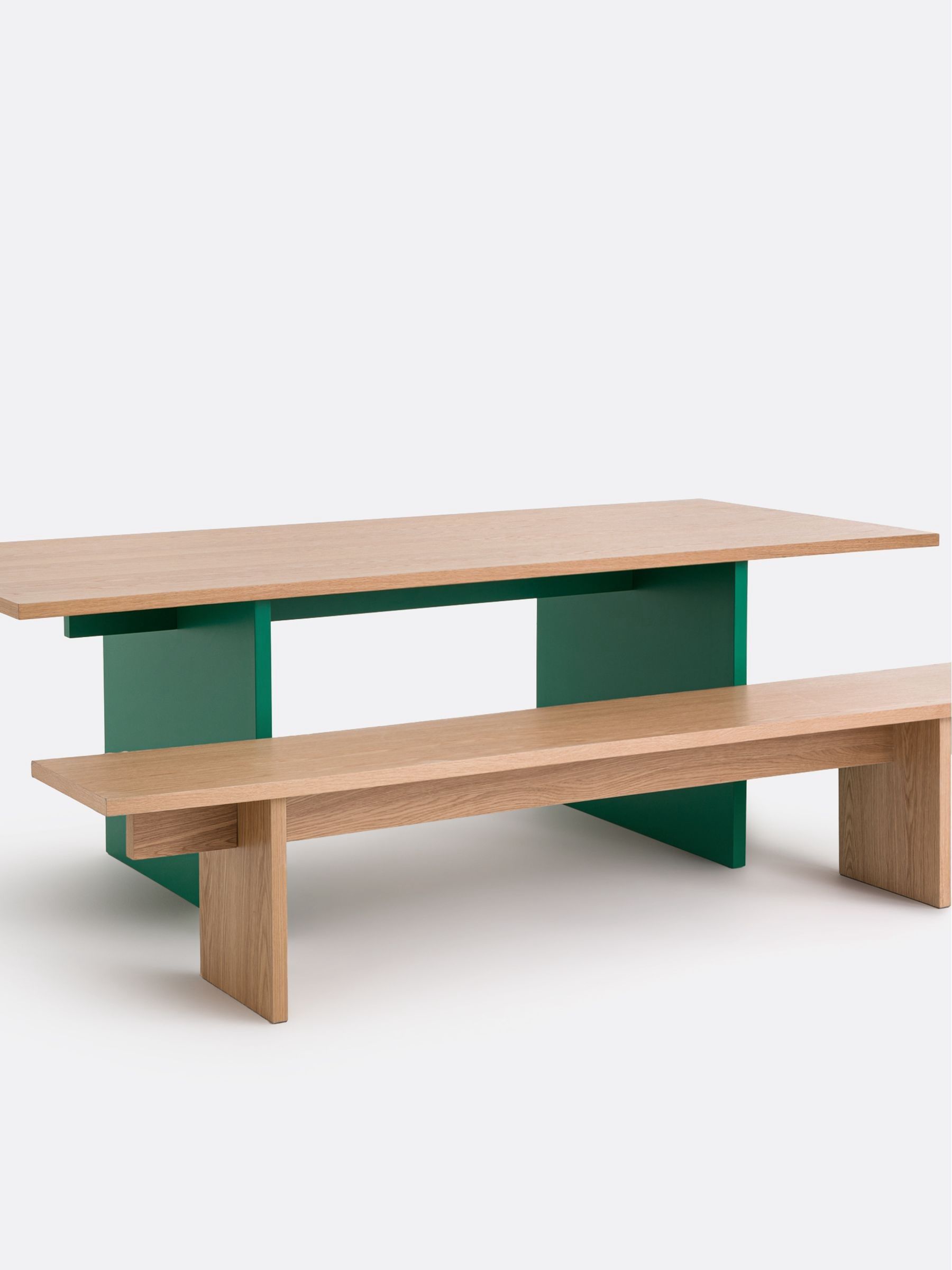 La Redoute Intérieurs Oak Green Deling 8 Seater Rectangular Dining Table