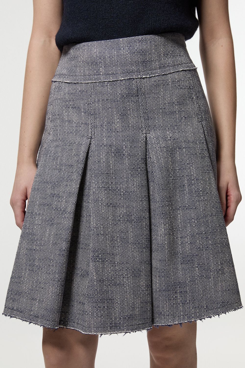 KarenMillen Spring Tweed Tailored Full Skirt