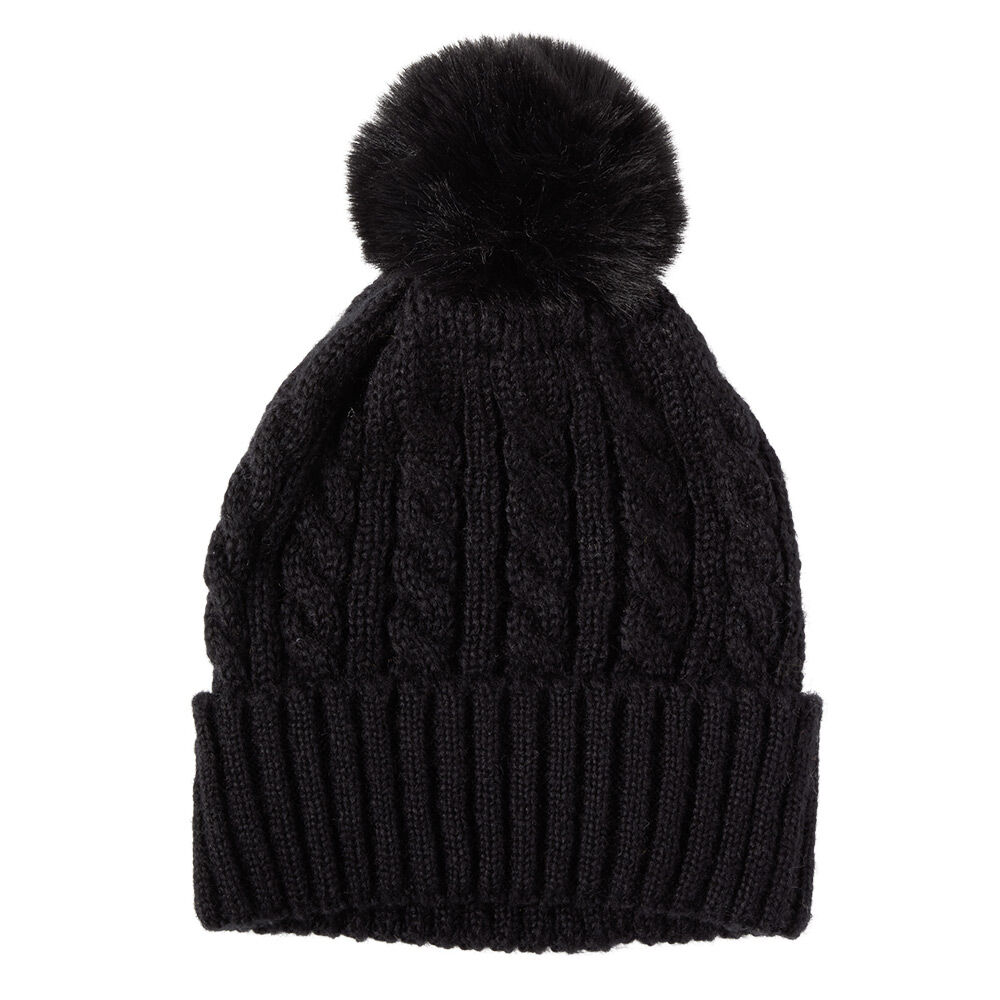 Bonnet à pompon laine Mohair