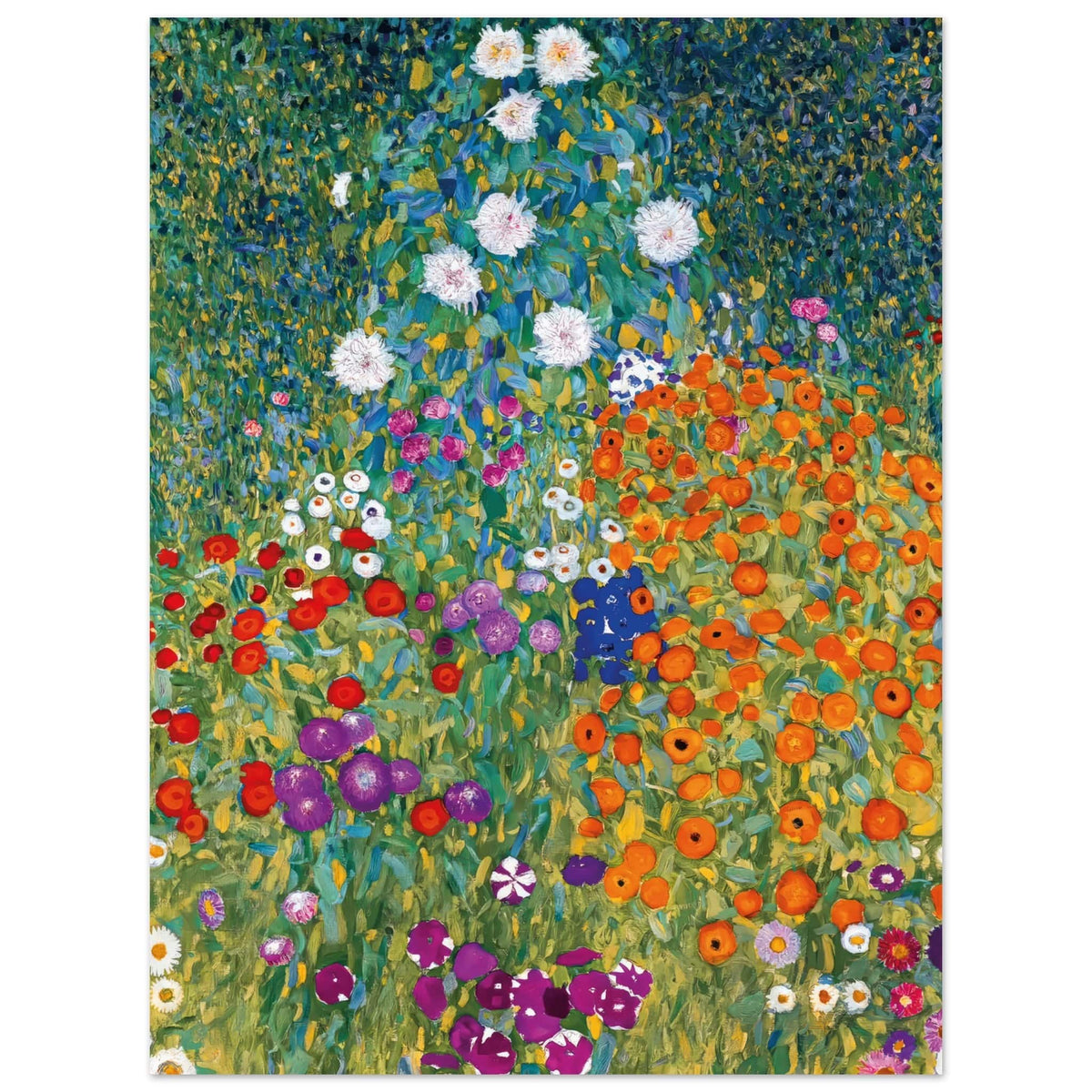 Artfulprints Poster Gustav Klimt - Blumengarten  - 30x40 cm - Meerkleurig