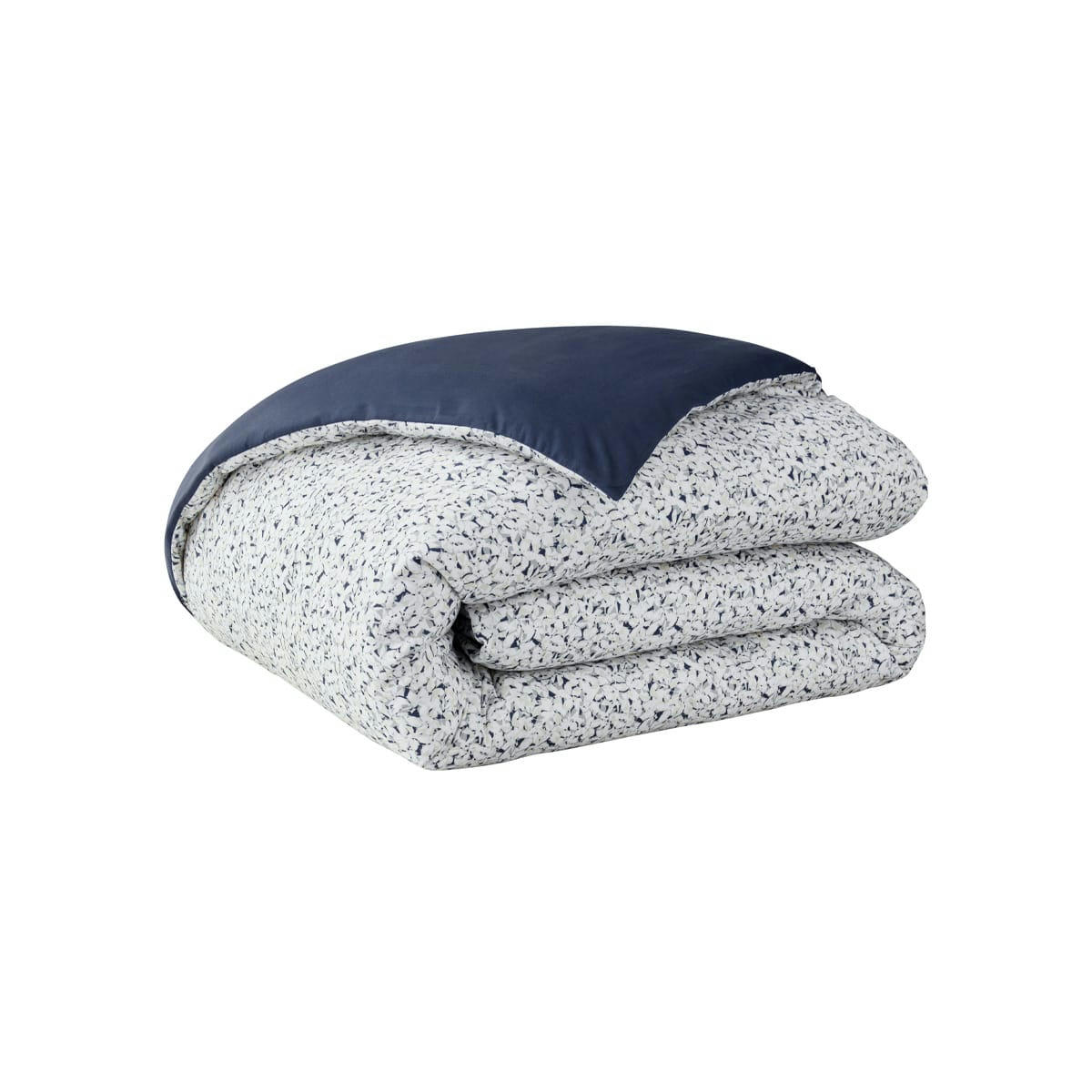 NUI - Housse de couette en satin de coton bleu 140x200