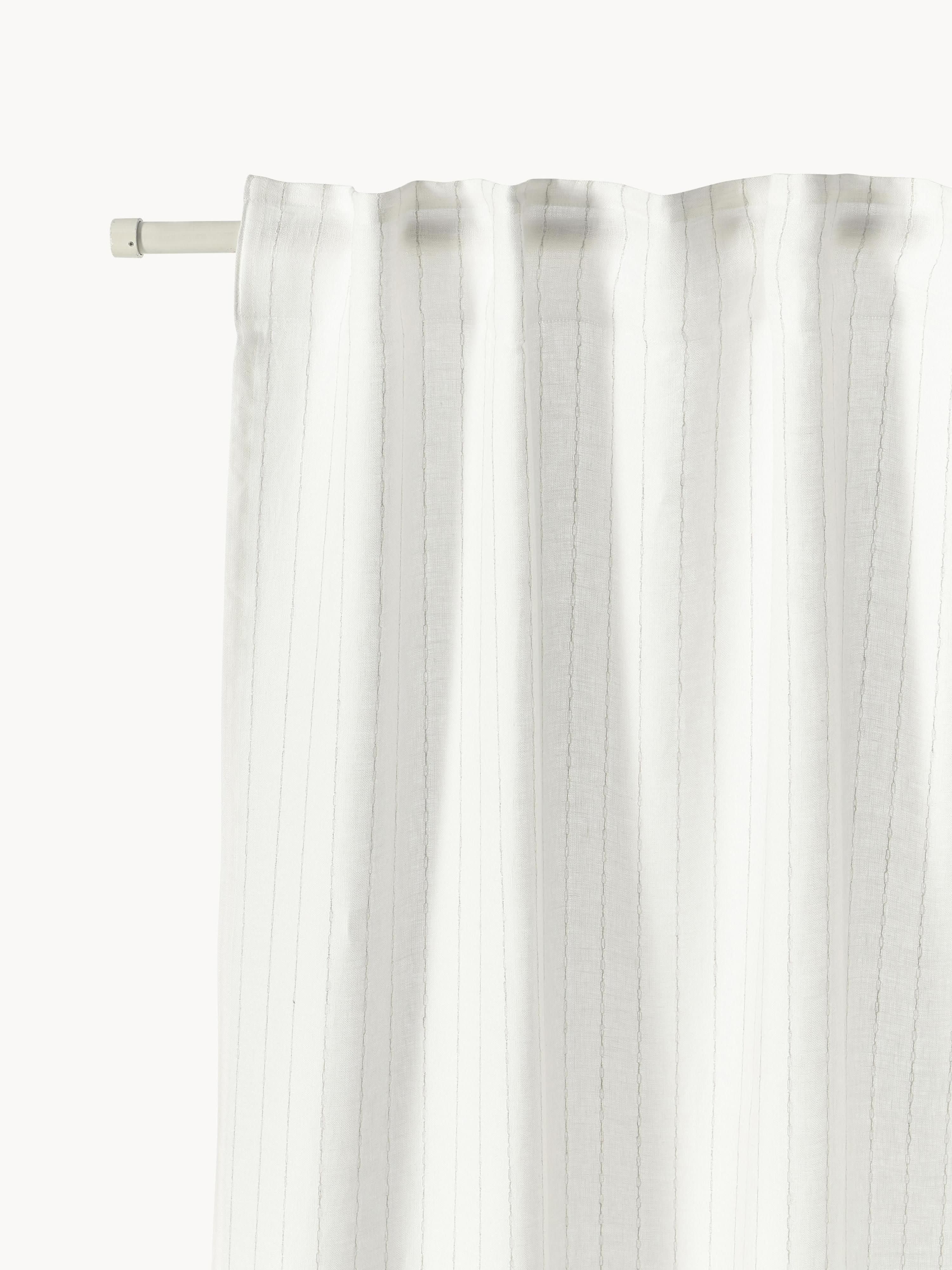 Halbtransparente Multiband-Gardinen Birch, 2er-Set