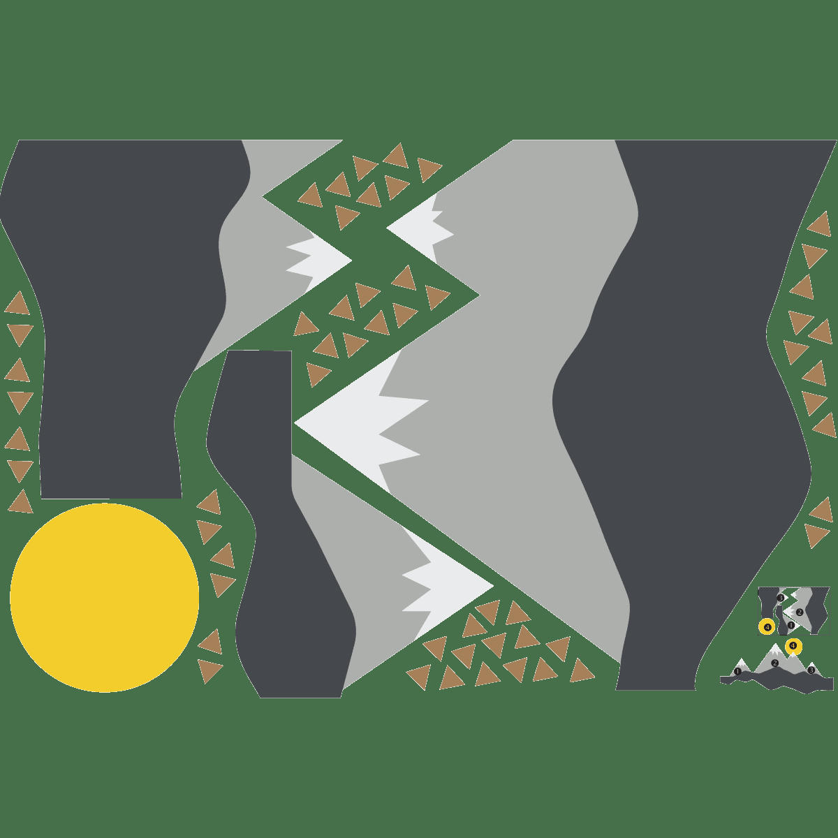 - Stickers enfant montagnes scandinaves nordika 50x75cm