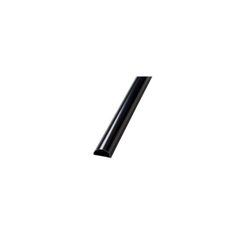 Goulotte demi ronde 50 x 25 mm noire 1,5 m D-LINE