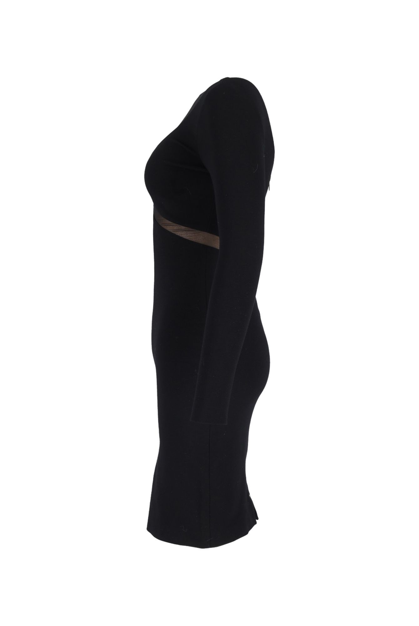 Emilio Pucci Preloved Mesh Cut-Out Dress in Black Cotton
