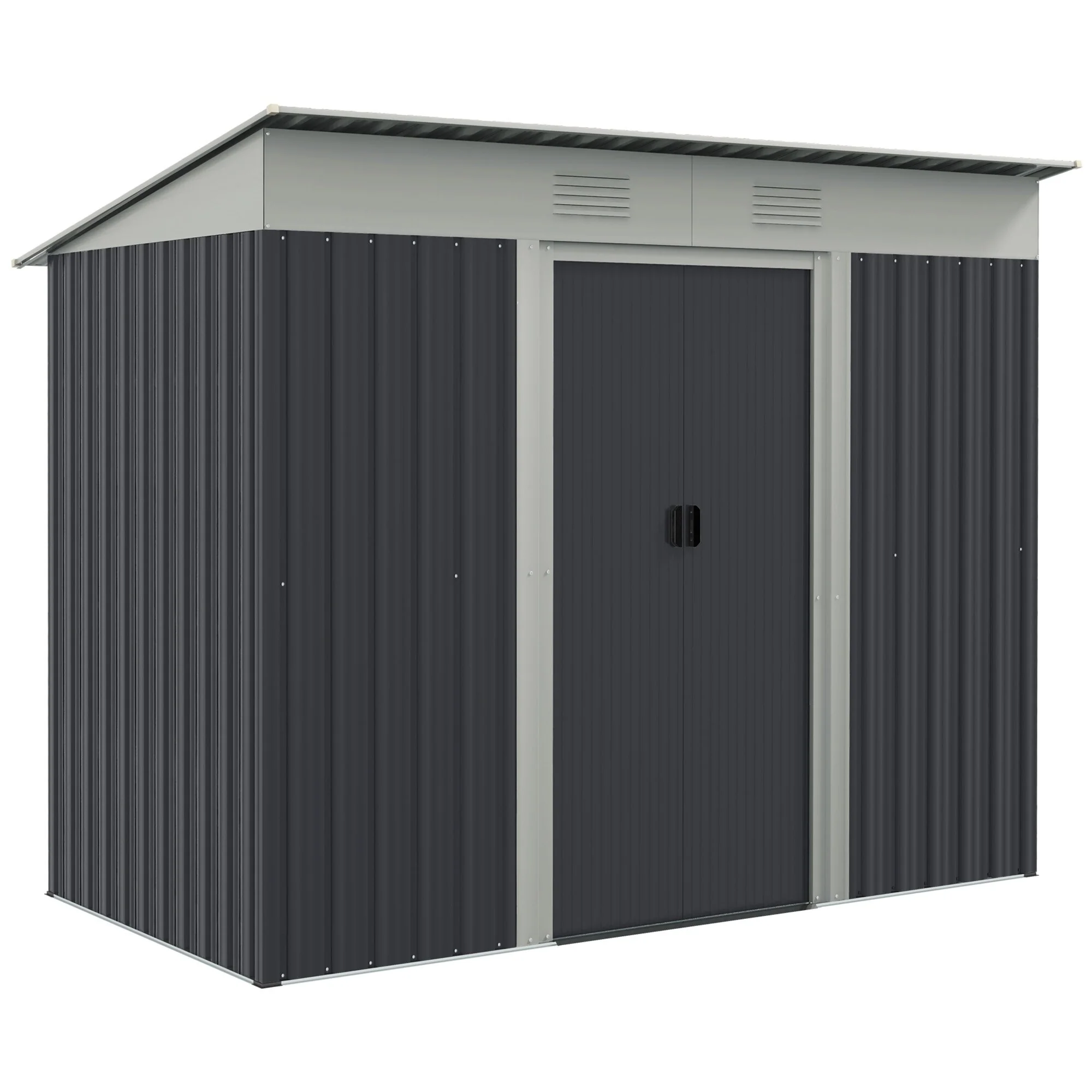 Rust-resistant Steel Storage Shed with Waterproof Panels & Sliding Lockable Door Garden Shed Pet Shed Tool Shed