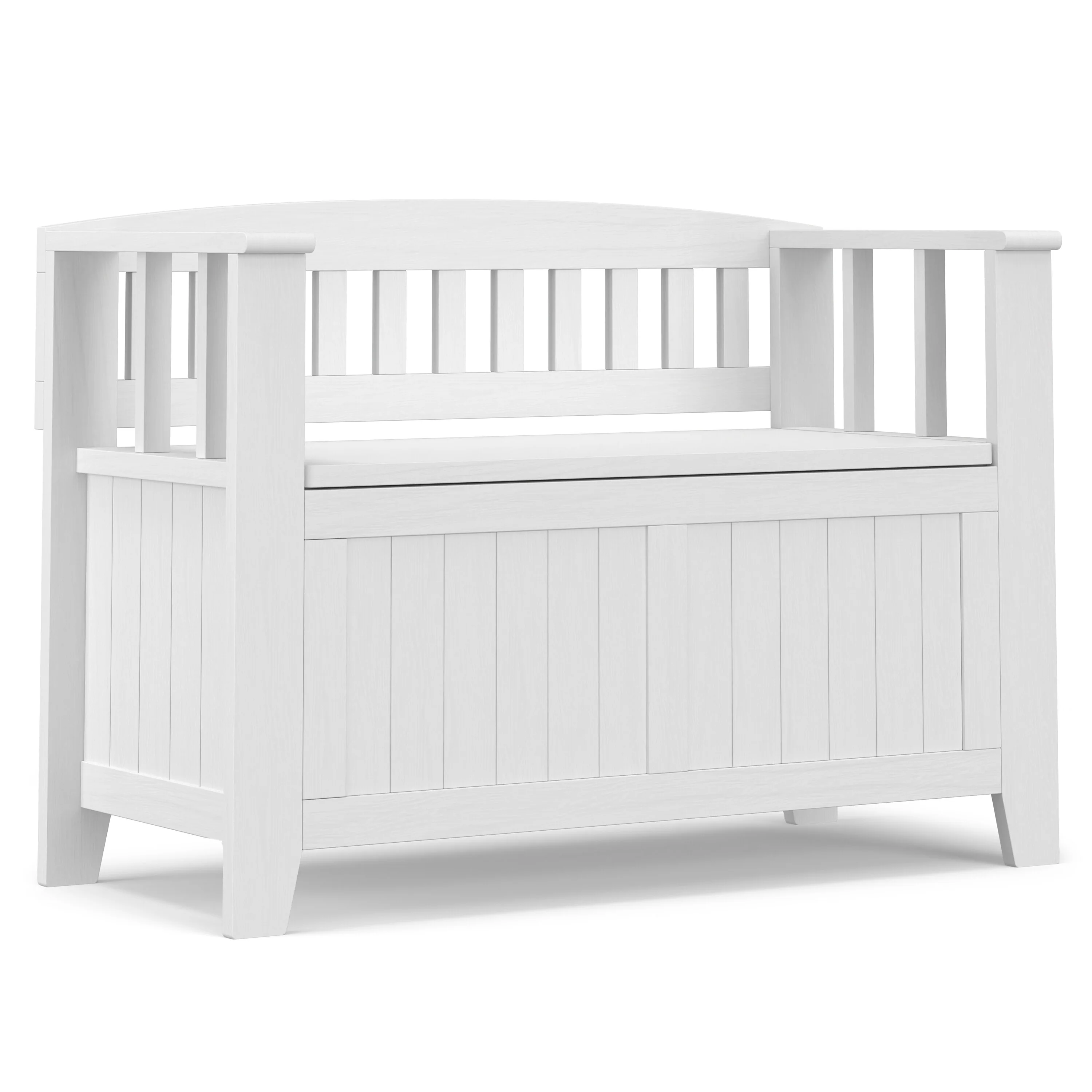 WYNDENHALL Normandy 36 Wide Solid Wood Transitional Small Entryway Storage Bench - 36 Inches wide