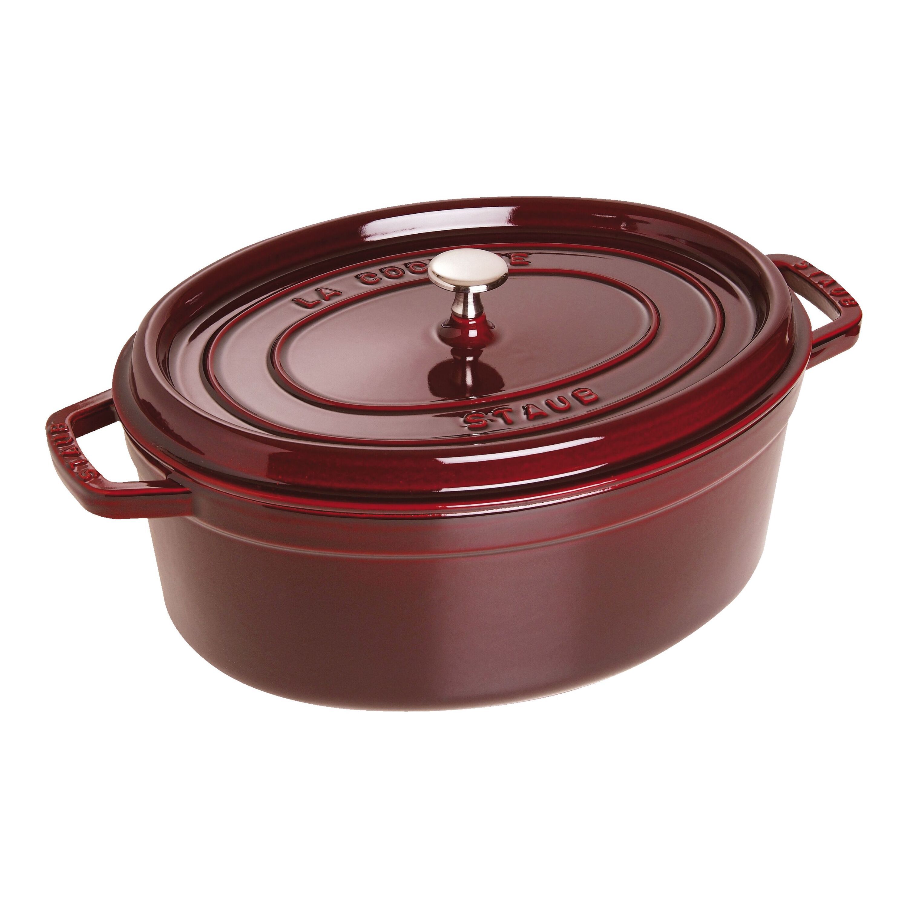 31 cm oval Cast iron Cocotte grenadine-red