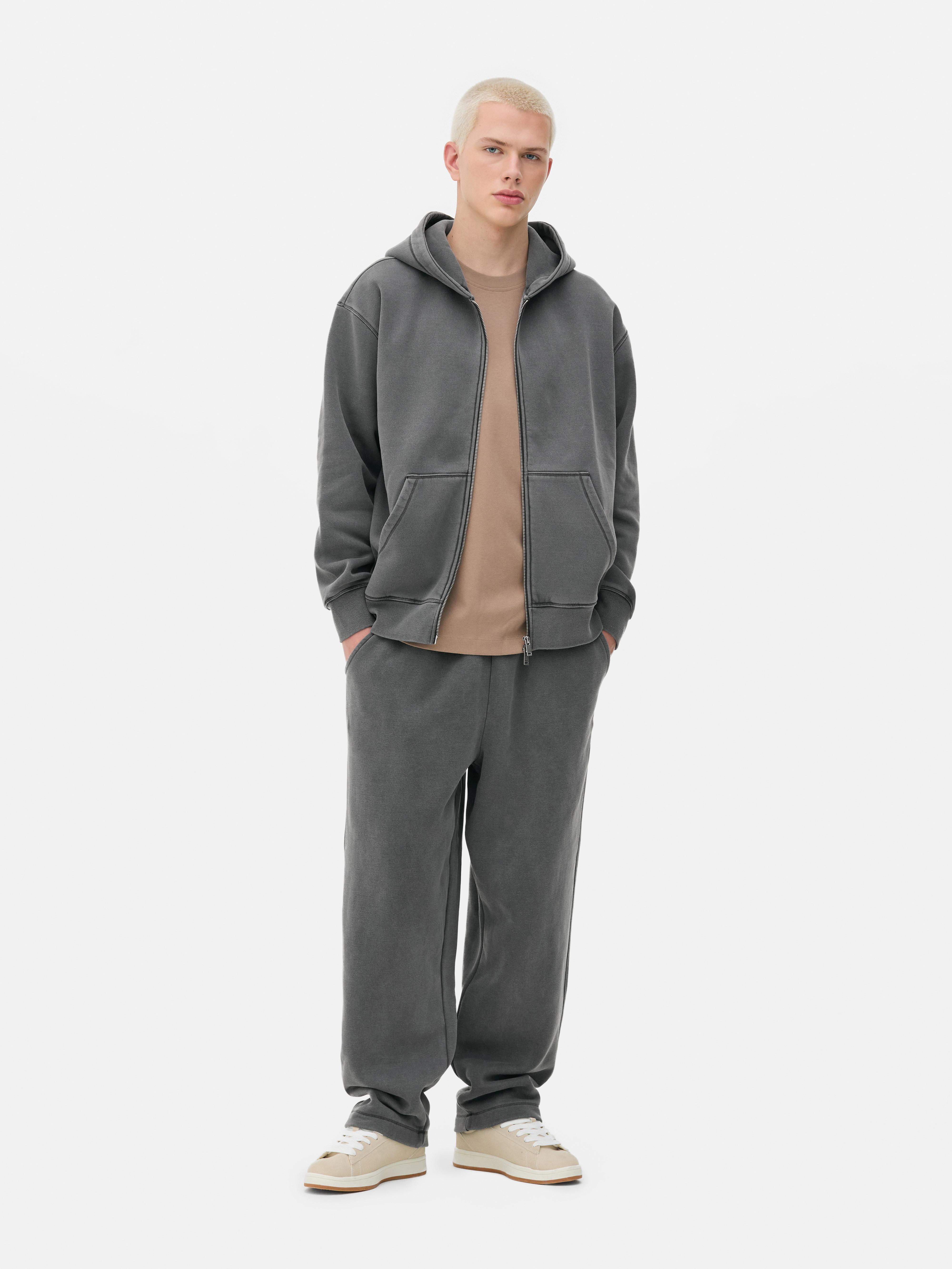 Washed Zip-Up Hoodie