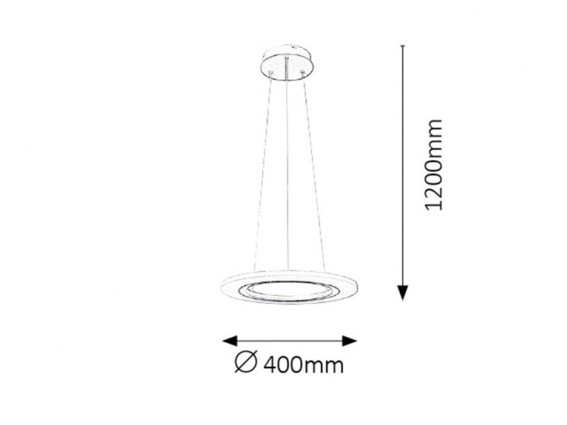 Lampa wisząca Adrienne srebrno-przezroczysta LED 1x20W 4000K 1200lm Rabalux