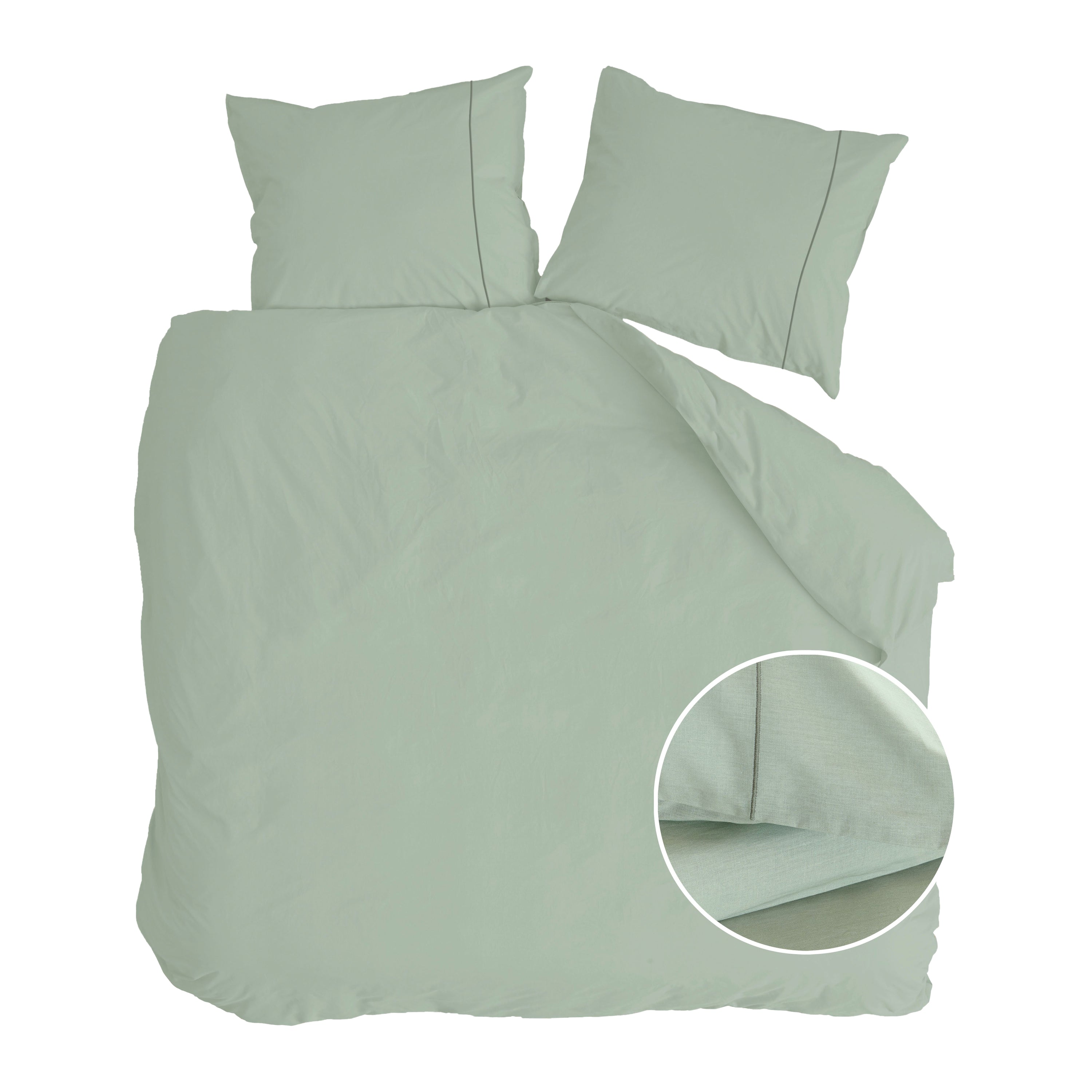 Walra Remade Uni Essence Dekbedovertrek 240 x 220 cm - Groen