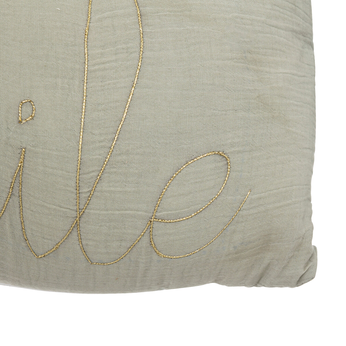 Rectangular cushion "Lili" Cotton gauze, white, 50x30 cm