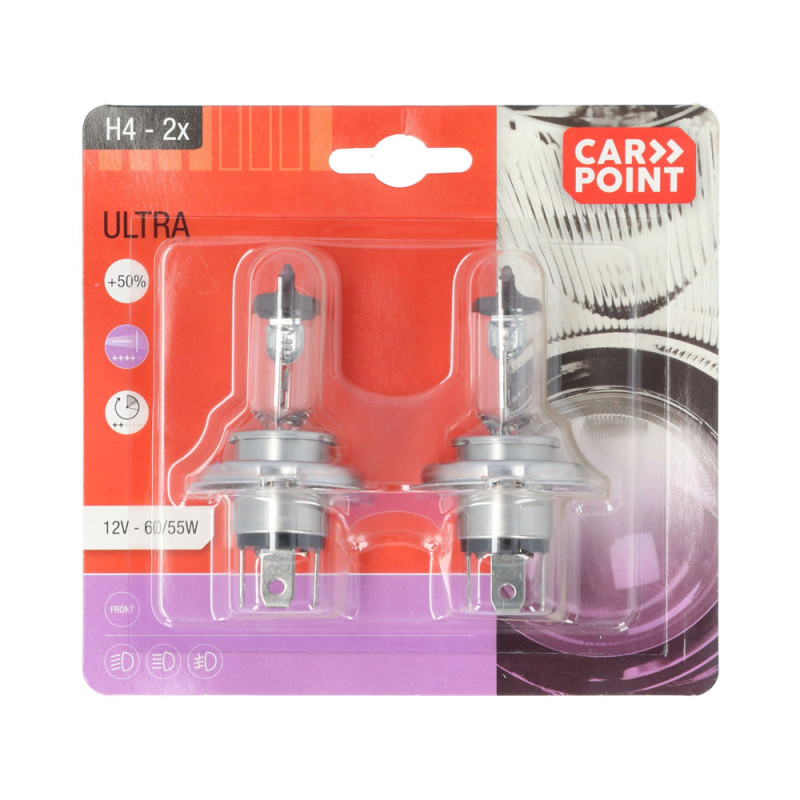 Ampoule pour voiture Ultrabright H4 55 W 2 pièces CARPOINT
