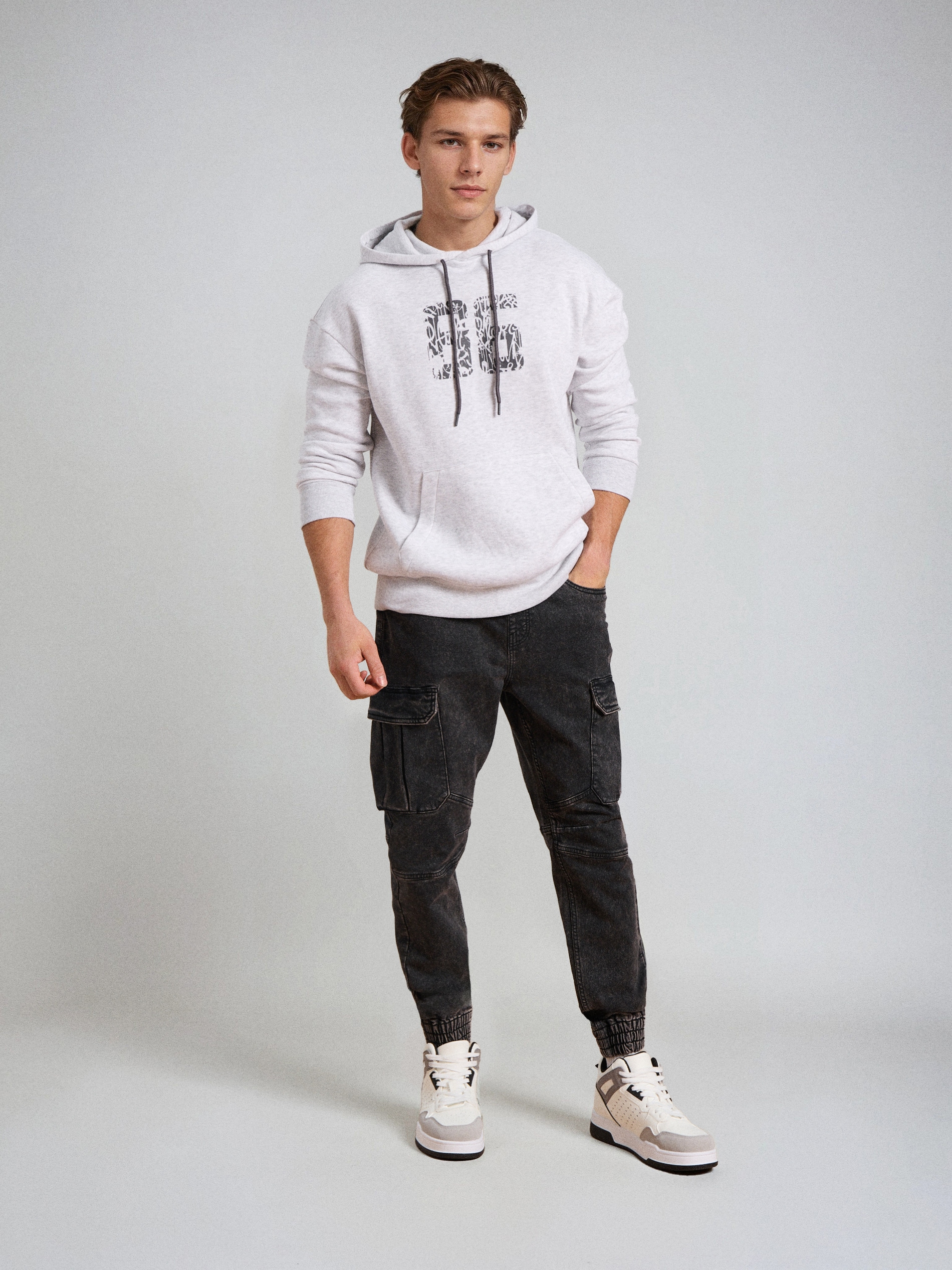 Jeansy regular jogger cargo