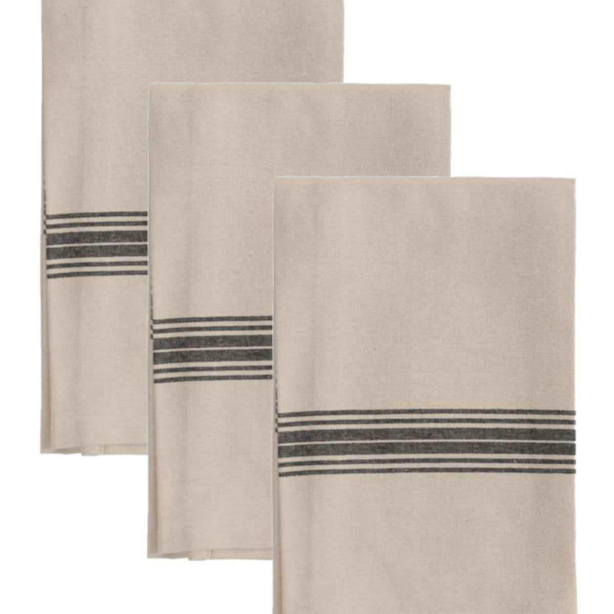 SKANDLIFE - Lot de 3 torchons coton  ficelle 50x70 cm
