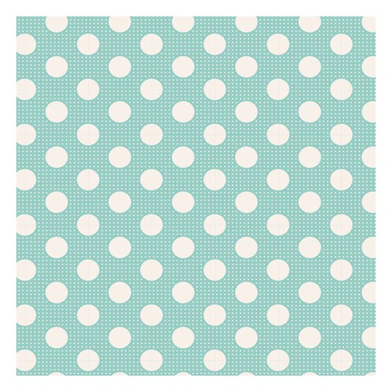 Teal Medium Dot Cotton Fabric?by the Metre