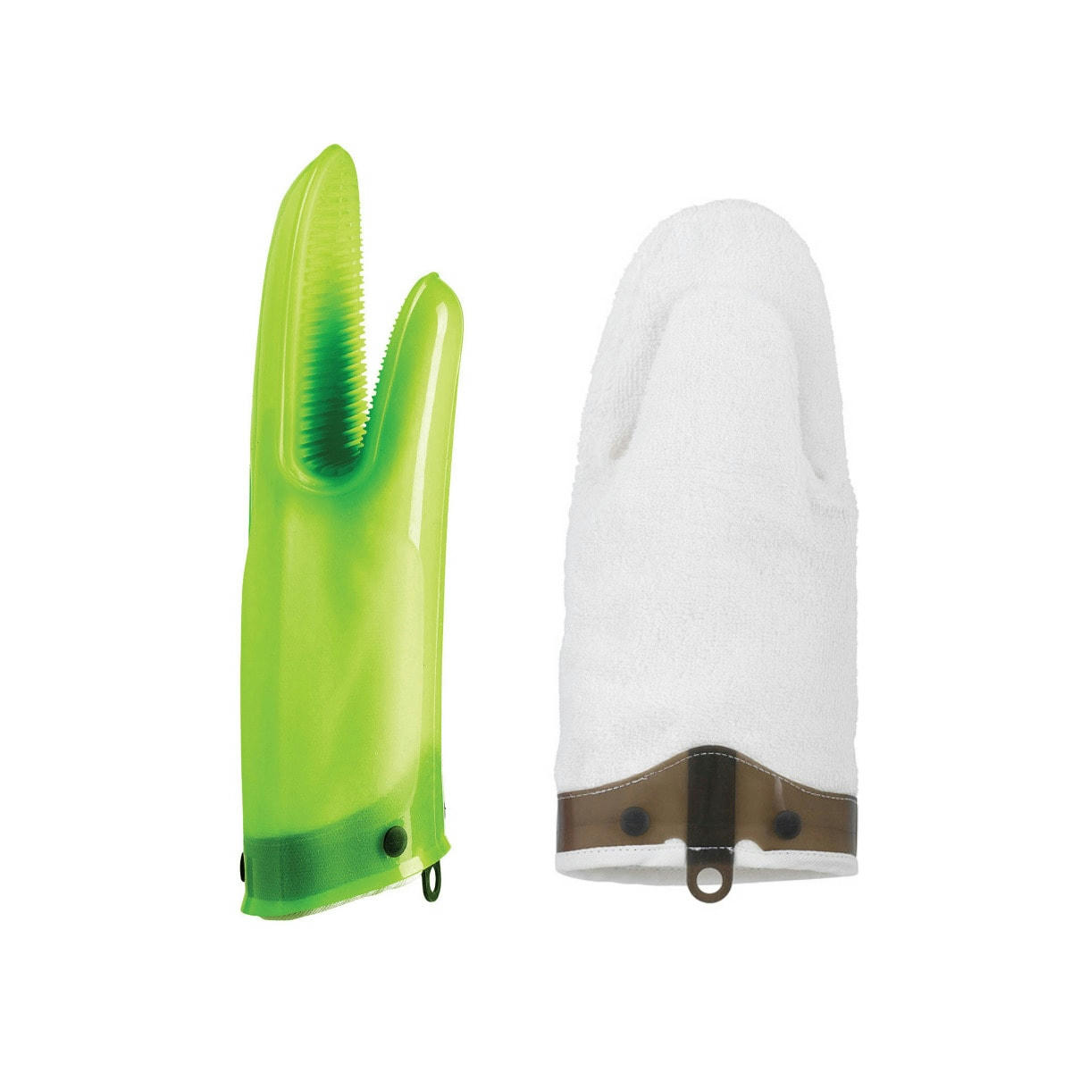 - Gant de cuisine en silicone et coton vert
