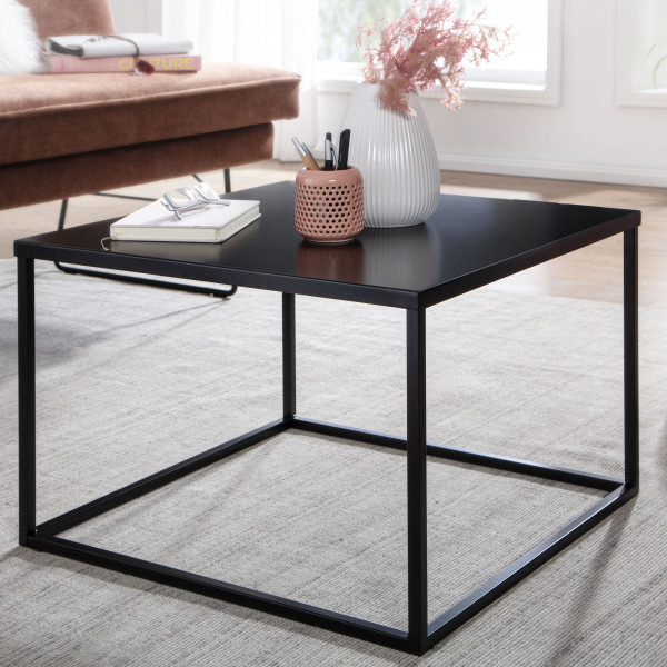 FineBuy Stolik kawowy metal czarny
