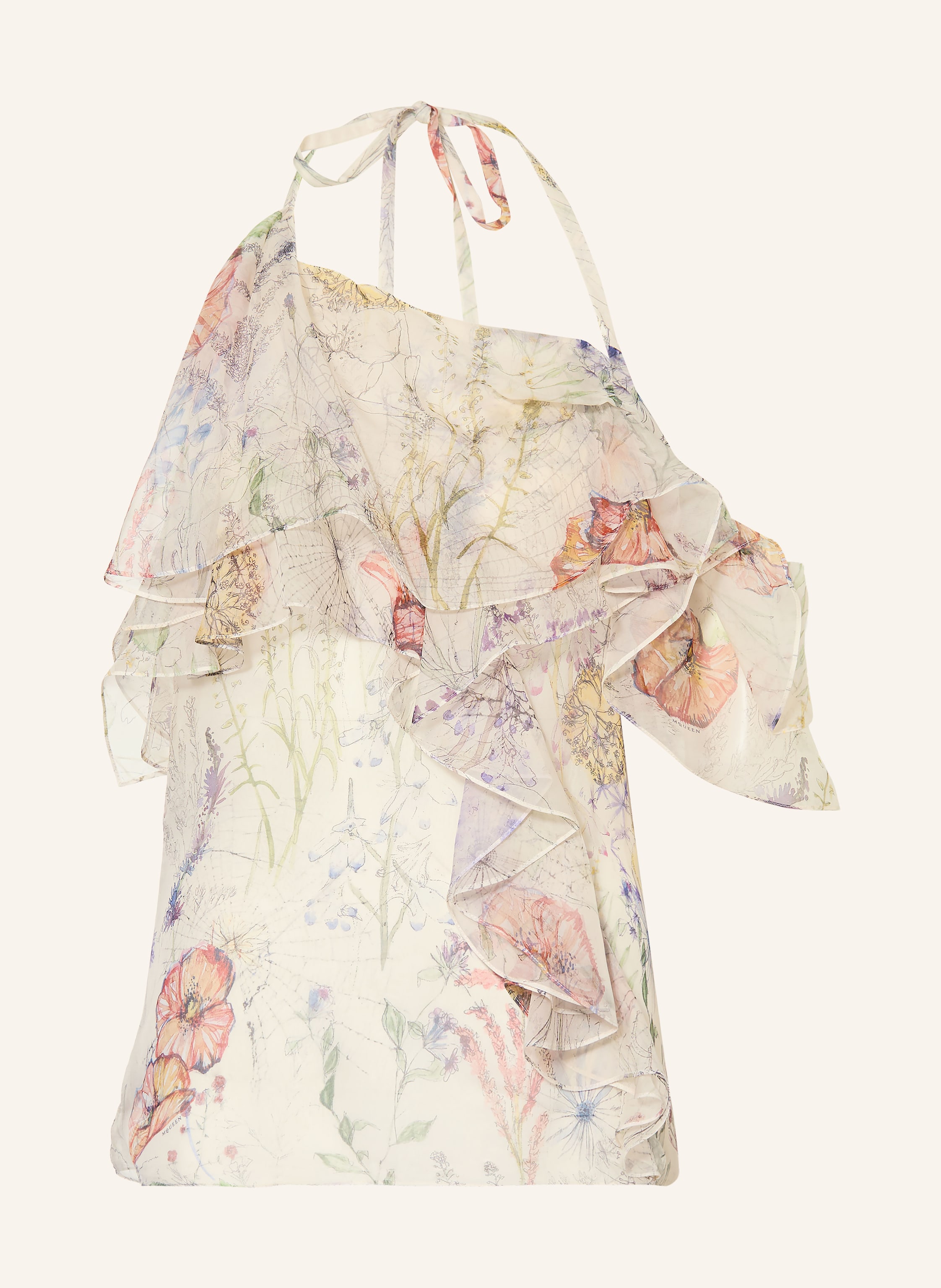 McQUEEN Blusentop aus Seide mit Volants