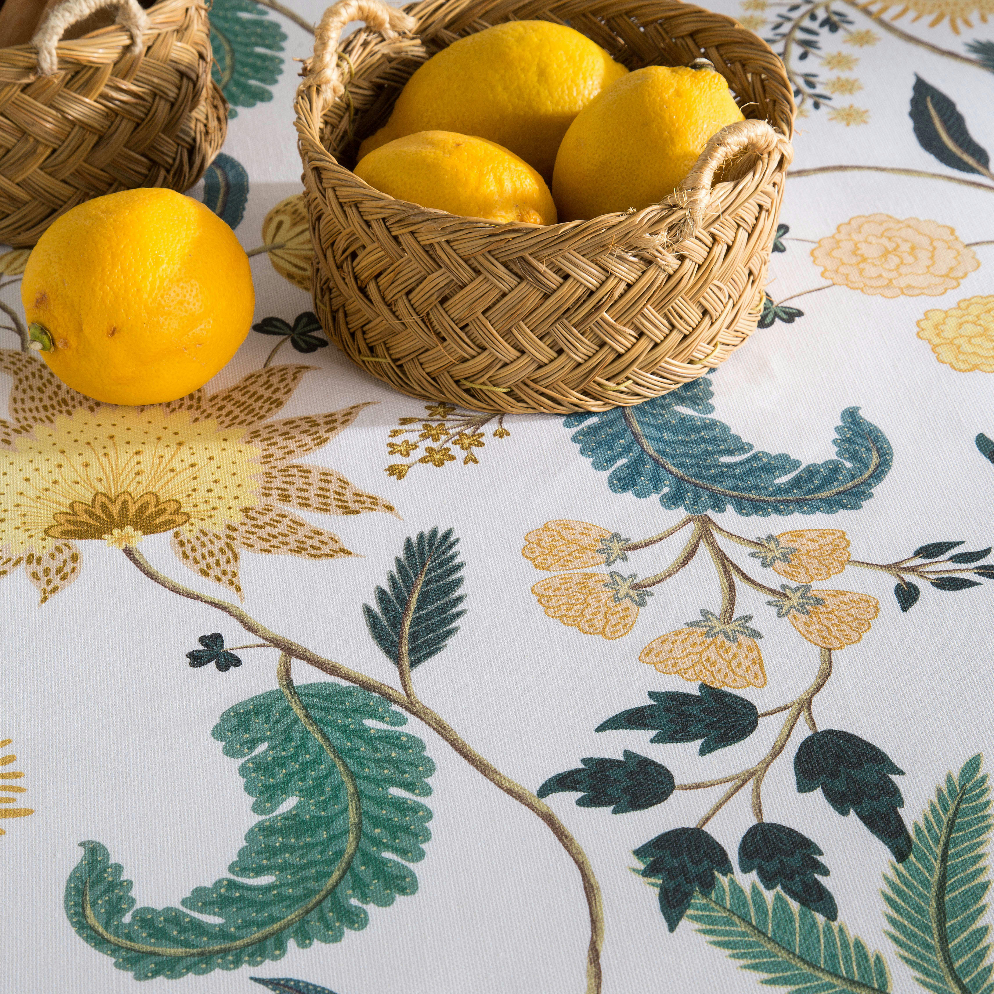 FLYNT SUNNY - Nappe en coton biologique antitâche imprimée multicolor 140x140 cm