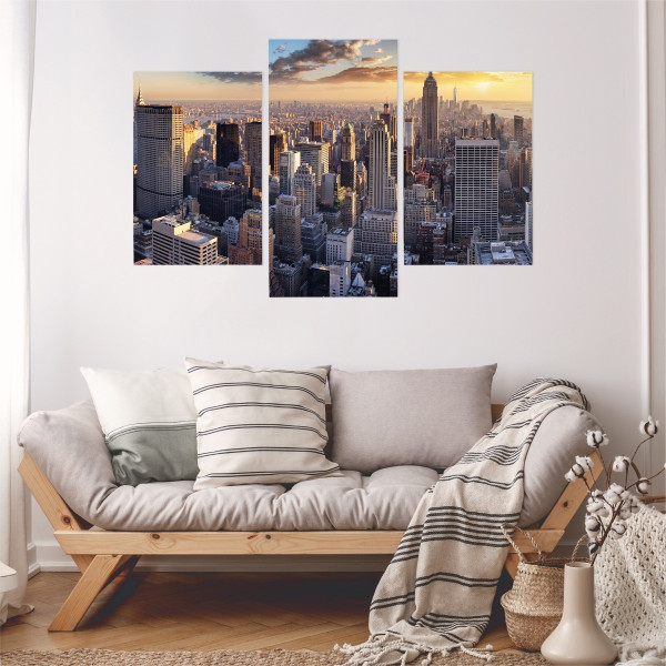 Obraz Do Salonu Tryptyk Panorama NEW YORK CITY 60x40cm