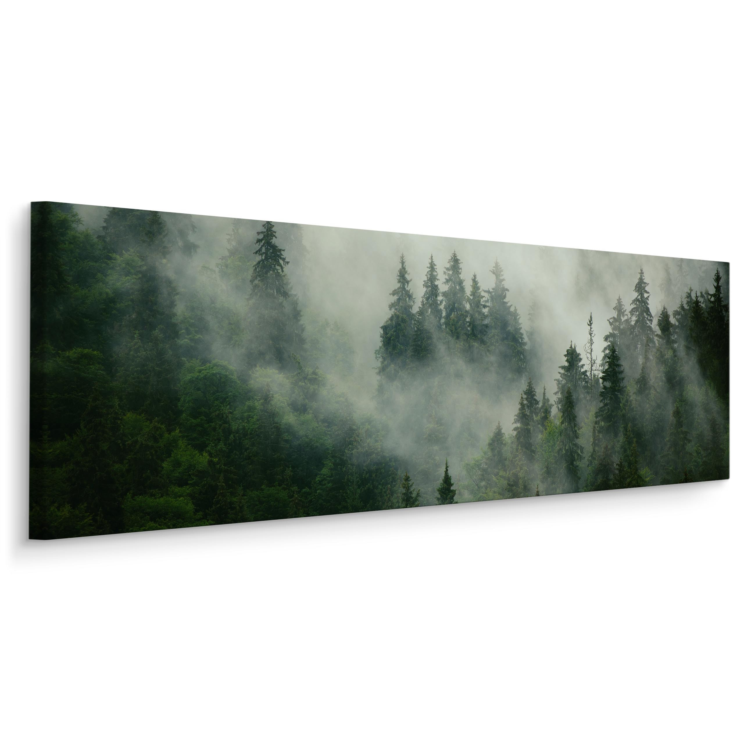 Obraz Panoramiczny Las We Mgle Efekt 3D 145x45cm