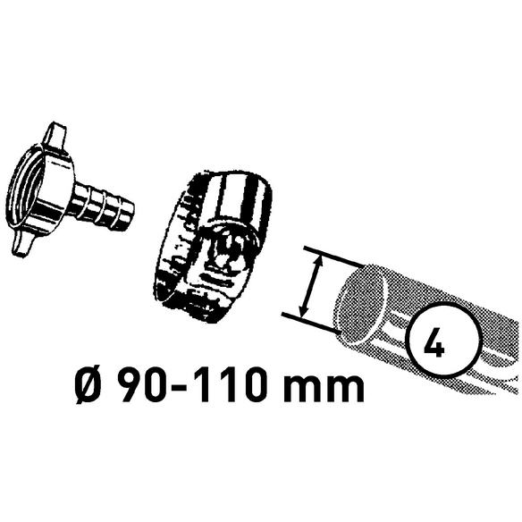 Schlauchklemme, Stahl, silberfarben
