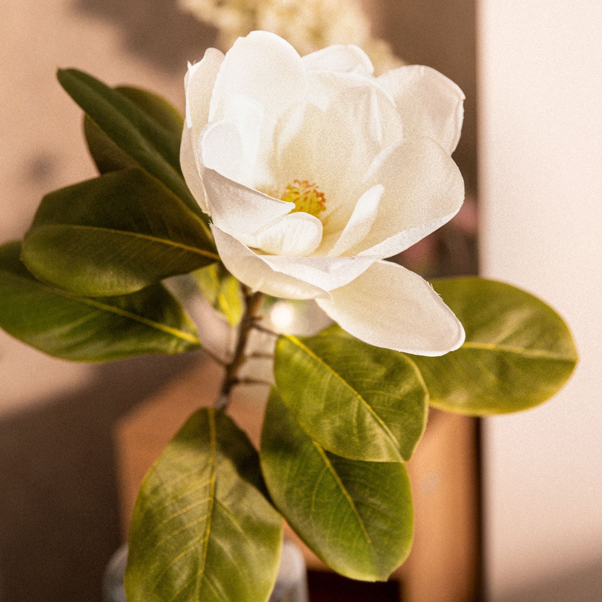 Kwiat sztuczny HIYA magnolia biała 71 cm