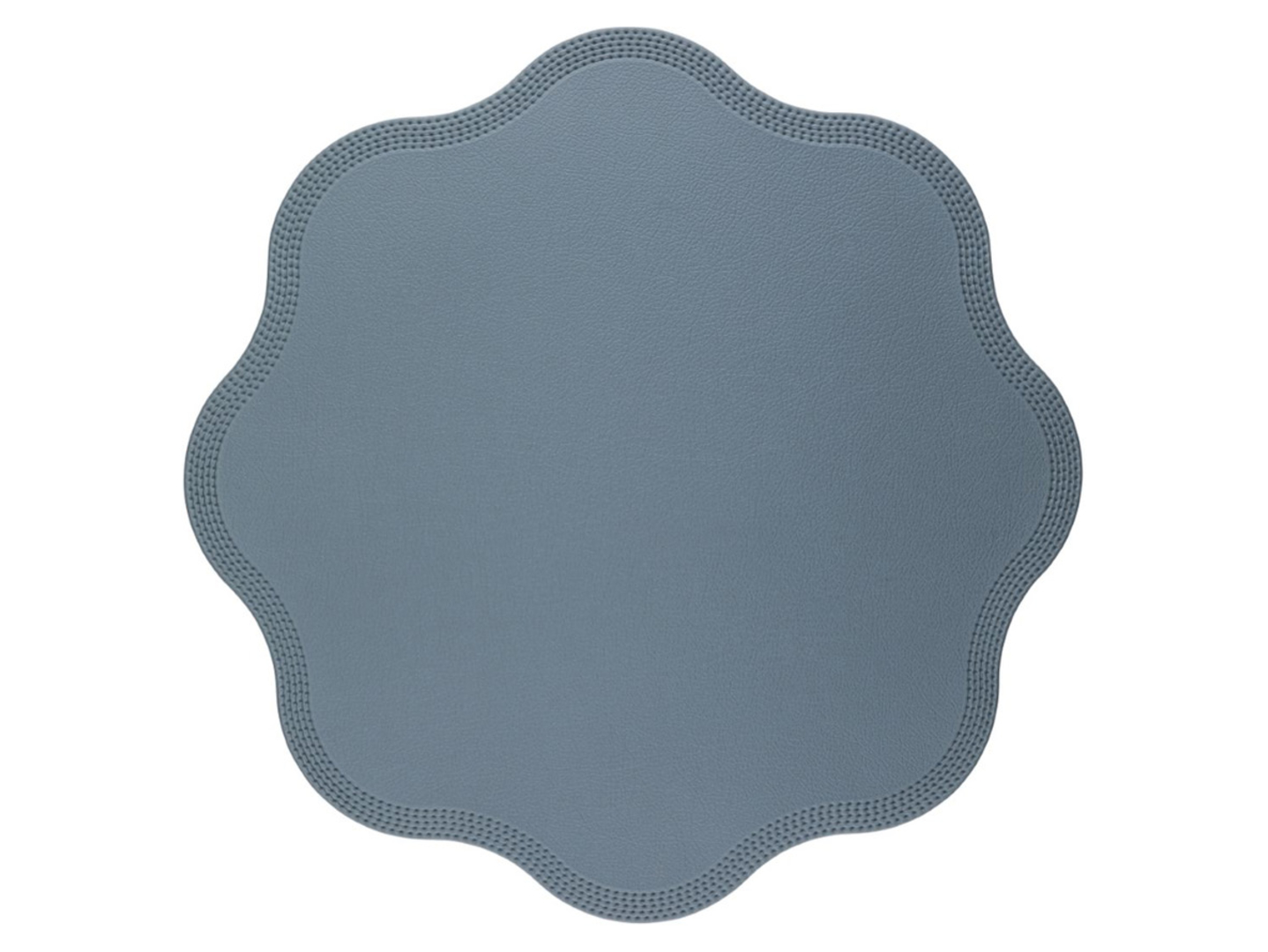 Mata na stół z ekoskóry Kwiatek 38 cm denim