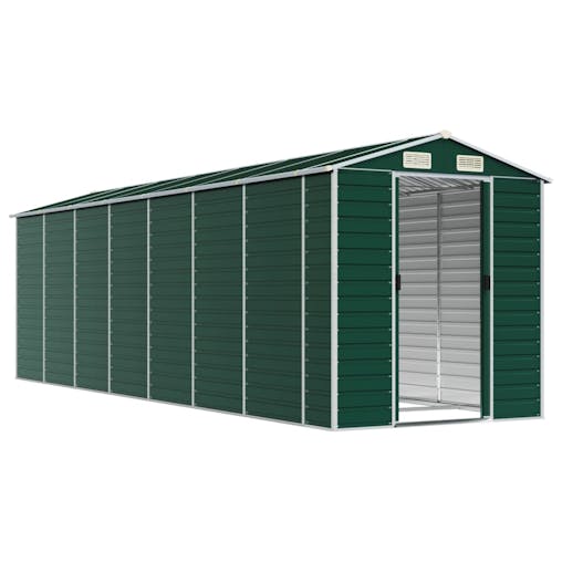 NNEVL Garden Shed Green 191x640x198 cm Galvanised Steel