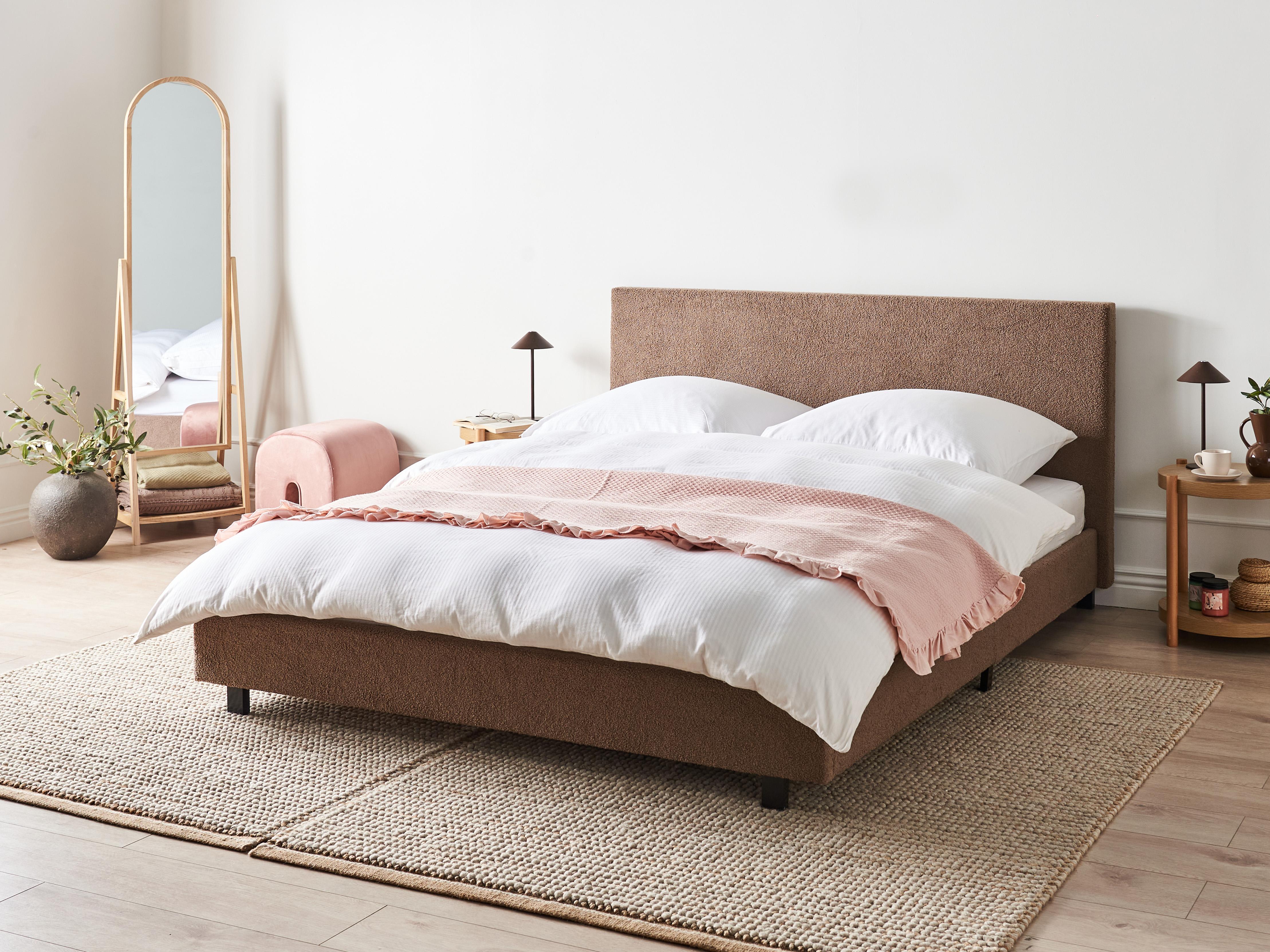 Waterbed Boucle ALBI 180 x 200 cm (EU Super King) Brown