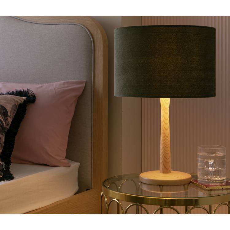 Habitat Green Velvet Easy Fit Lampshade - 30cm