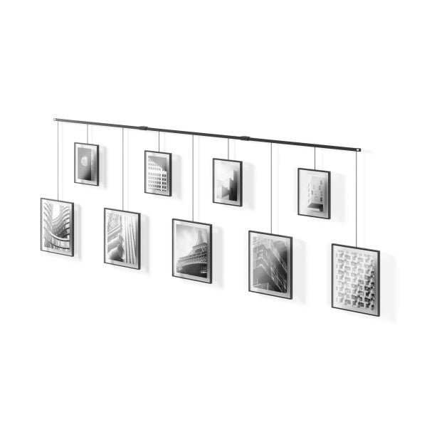 Umbra set met fotolijsten (9) Exhibit - 223 x 4 x 77 cm - Zwart