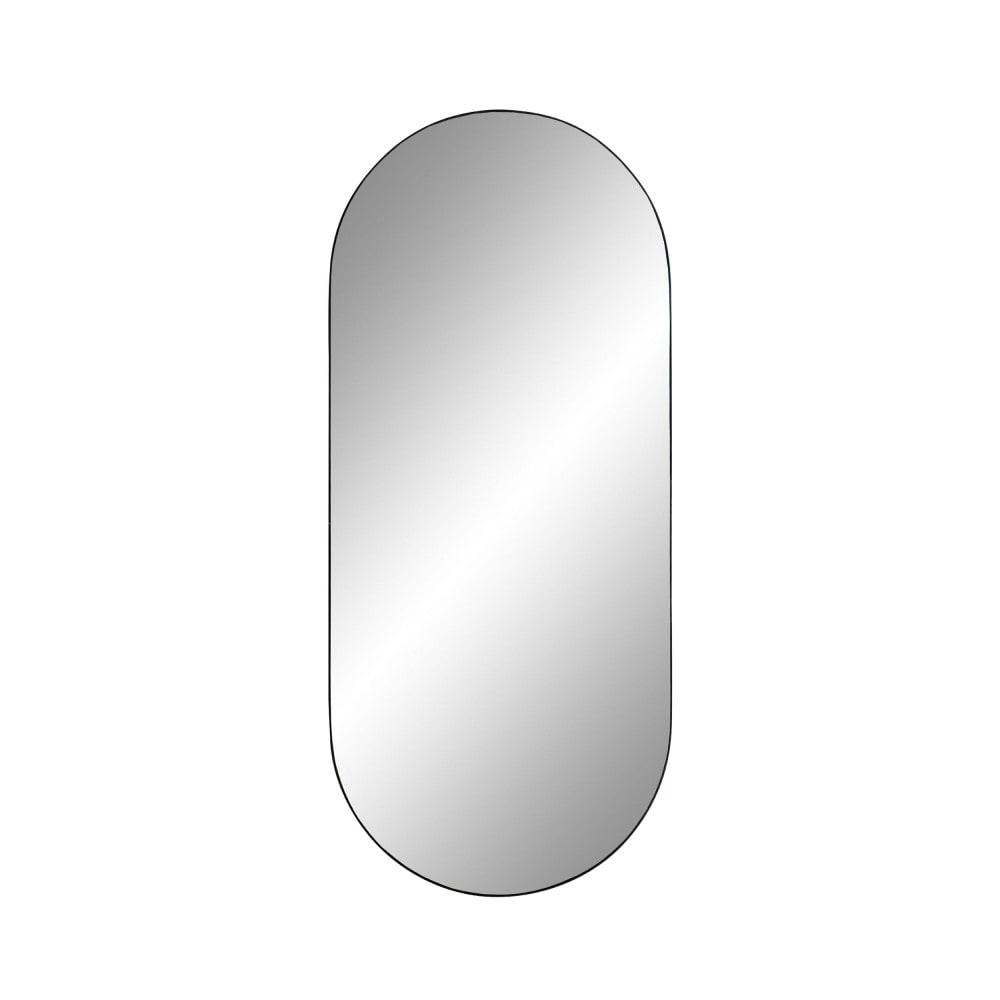 JERSEY - Miroir ovale en métal 35x80cm noir