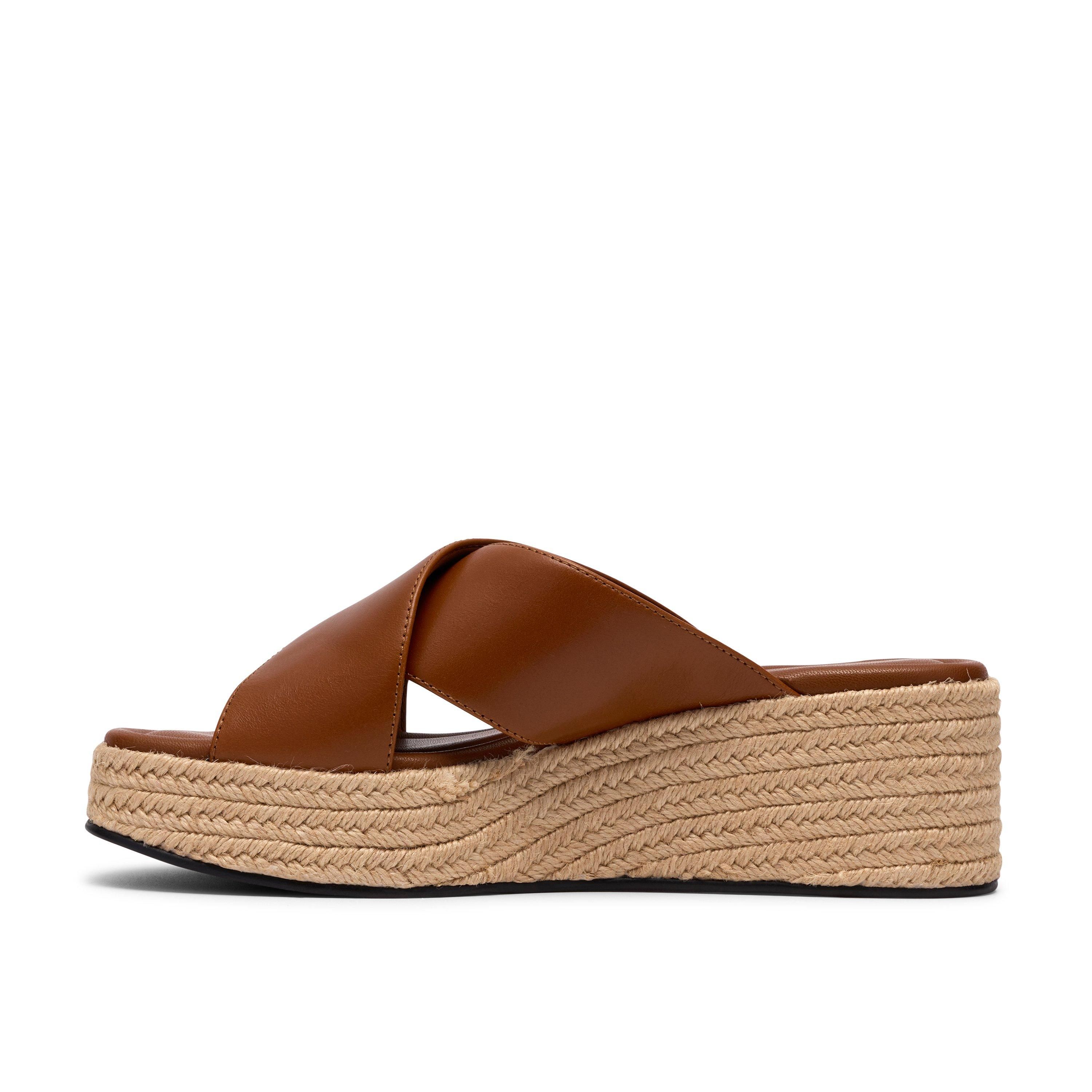 Clarks Tessiah Mule Tan Leather Mules,Wedge Sandals