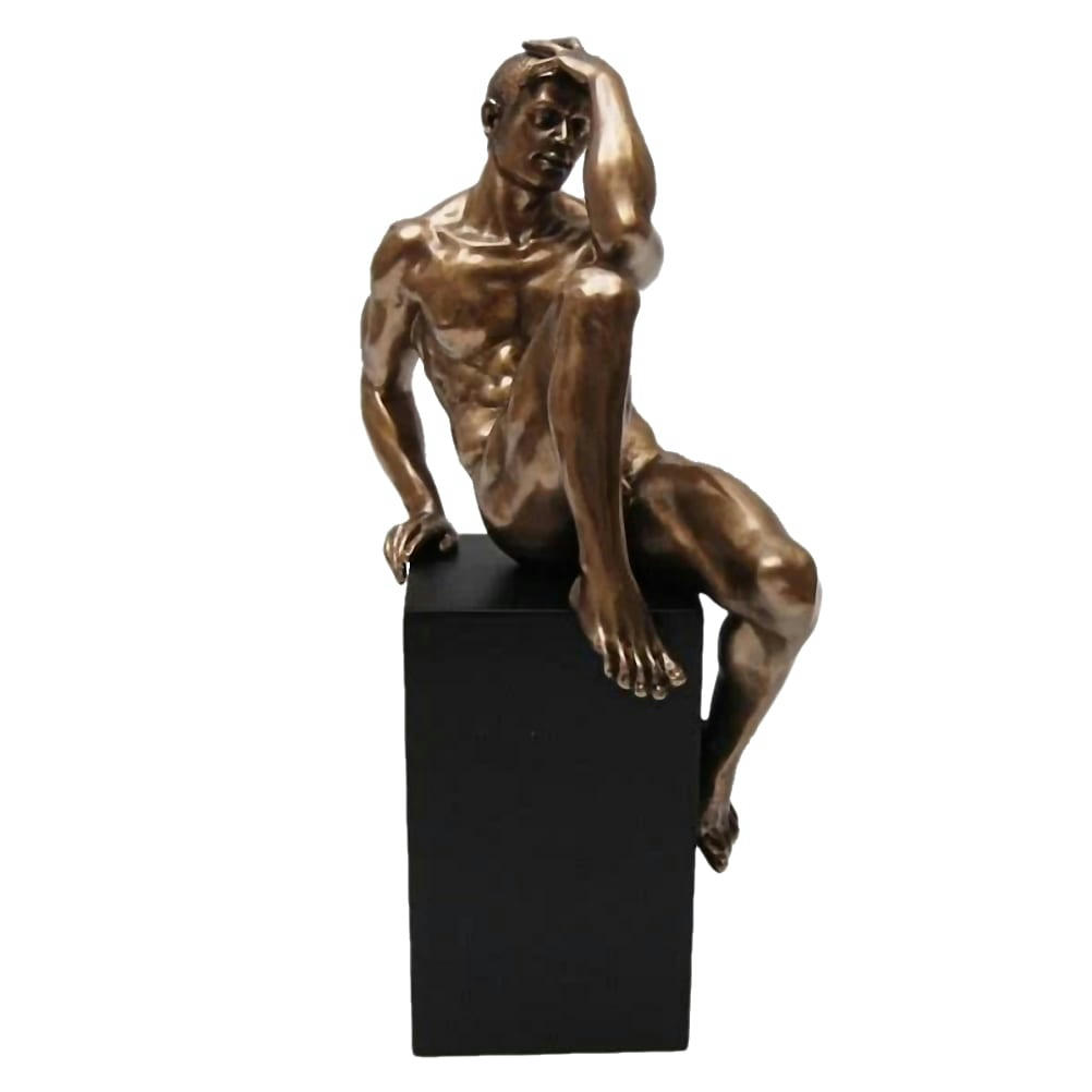 NU - Statuette en résine homme nu H24cm