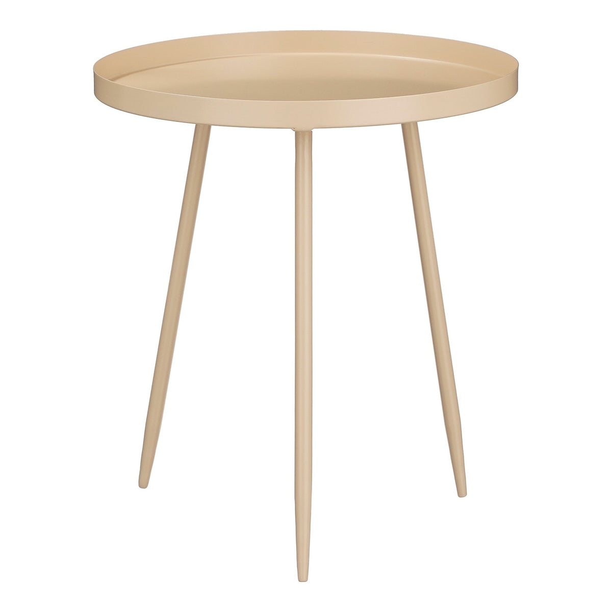 Mica Decorations Flores Bijzettafel - H44 x Ø40 cm - Metaal - Beige